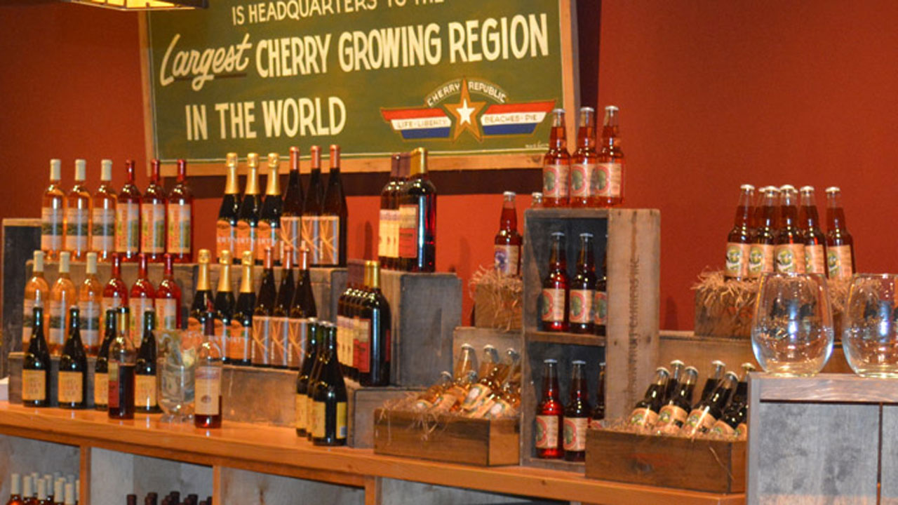 Traverse City Wine Bar Display